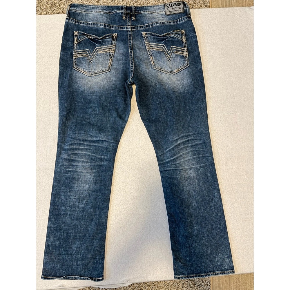 Buckle SALVAGE Mayhem Straight sz.40x32 Regular Fit Denim Distressed Jeans Men